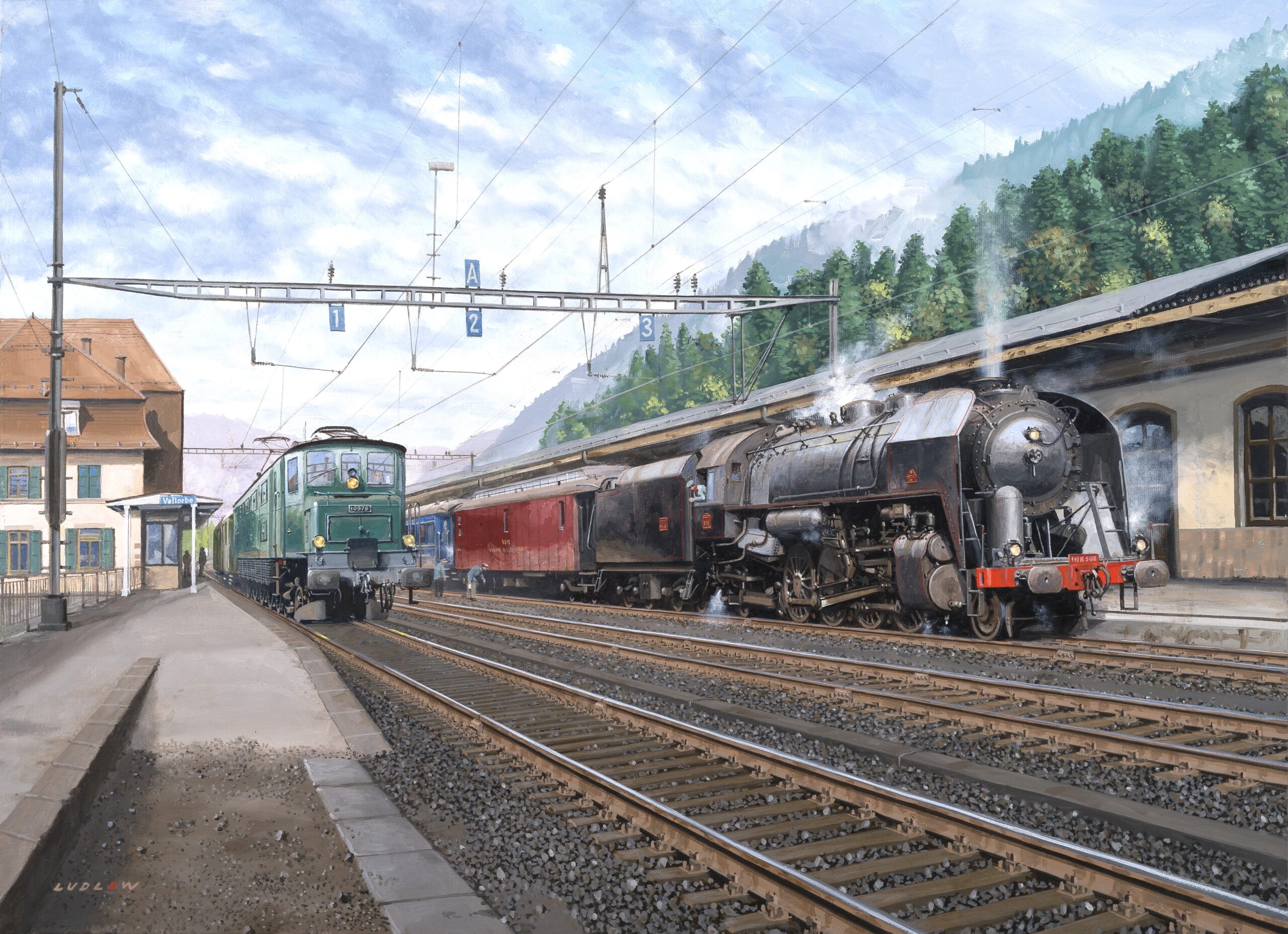 Change-over at Vallorbe